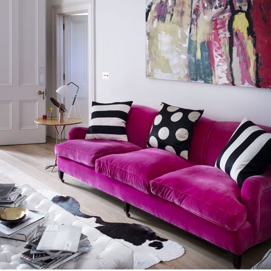 Interior design divano fucsia Artempo Empoli 