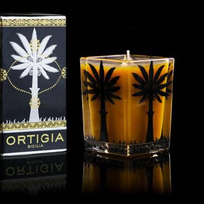 ortigia ambra nera square candle large black