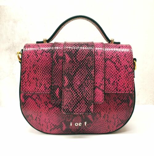 BORSA-IOEF-BAGS-PELLE-pitone-fucsia