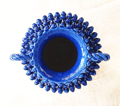 nd dolfi vaso ceramica toscana blu pigna interno artempo empoli