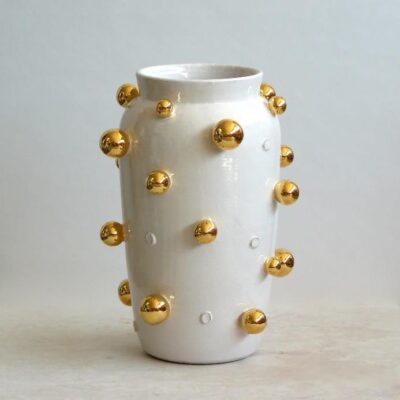 vaso-ceramica-sfere-oro-nd-dolfi