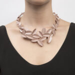 collana rose gold maison 203 leaves