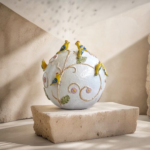 CERAMICA-TOSCANA-SFERA-UCCELLI-ARTEMPO-MANIFATTURE-DESIGN-empoli