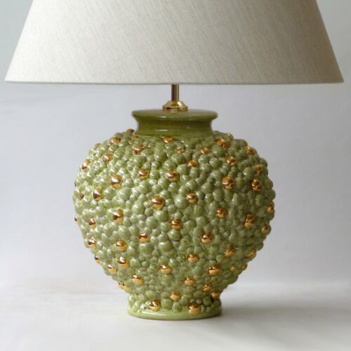 lampada-artigianale-ceramica-verde-bollicine