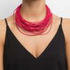 Collana Donna Multifili Theia rosso