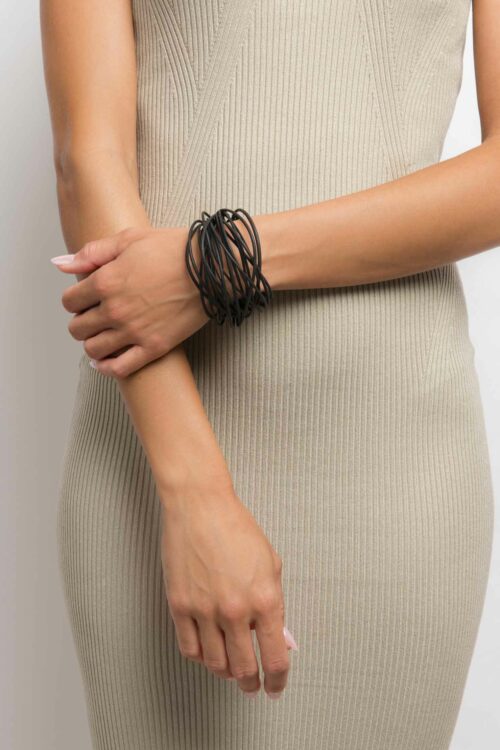 Bracciale Multifili Theia nero - immagine 3